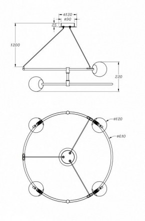 Подвесной светильник Maytoni Balance MOD317PL-04B в Белоярском - beloyarskiy.mebel24.online | фото 4