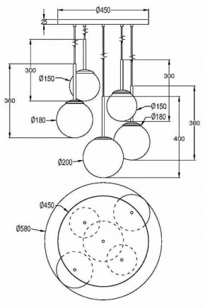 Подвесной светильник Maytoni Basic form MOD321PL-05G1 в Белоярском - beloyarskiy.mebel24.online | фото 4
