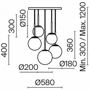 Подвесной светильник Maytoni Basic form MOD321PL-05W в Белоярском - beloyarskiy.mebel24.online | фото 5