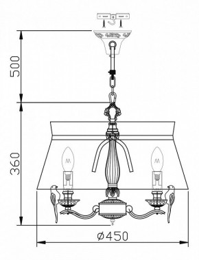 Подвесной светильник Maytoni Bird ARM013-33-W в Белоярском - beloyarskiy.mebel24.online | фото 3