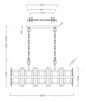 Подвесной светильник Maytoni Cerezo MOD201PL-08N в Белоярском - beloyarskiy.mebel24.online | фото 4