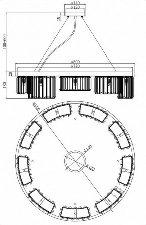 Подвесной светильник Maytoni Colline MOD083PL-09CH в Белоярском - beloyarskiy.mebel24.online | фото 8