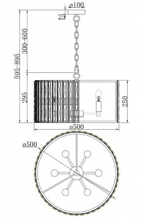 Подвесной светильник Maytoni Facet MOD094PL-06G в Белоярском - beloyarskiy.mebel24.online | фото 4