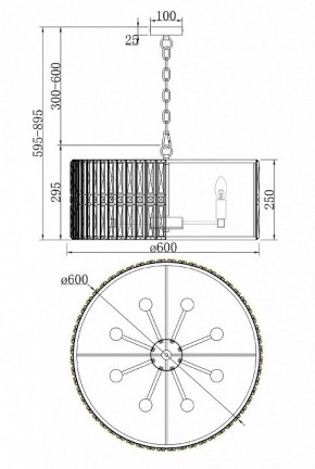 Подвесной светильник Maytoni Facet MOD094PL-08G в Белоярском - beloyarskiy.mebel24.online | фото 3