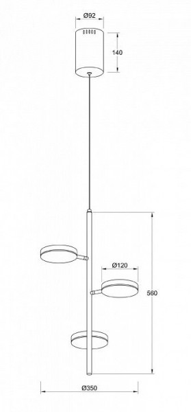 Подвесной светильник Maytoni Fad MOD070PL-L18B3K в Белоярском - beloyarskiy.mebel24.online | фото 4