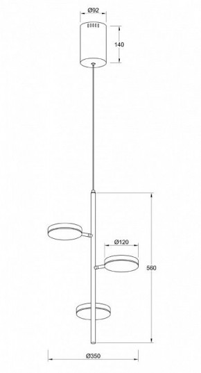 Подвесной светильник Maytoni Fad MOD070PL-L18WK в Белоярском - beloyarskiy.mebel24.online | фото 4