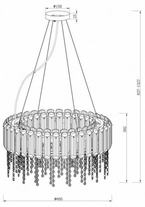 Подвесной светильник Maytoni Hail MOD097PL-08CH в Белоярском - beloyarskiy.mebel24.online | фото 4