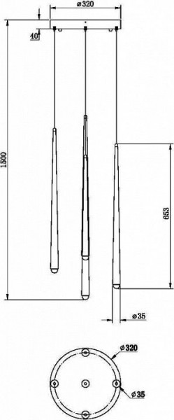 Подвесной светильник Maytoni Halo MOD132PL-L30BSK в Белоярском - beloyarskiy.mebel24.online | фото 2