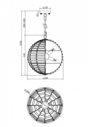 Подвесной светильник Maytoni Palla MOD092PL-06CH в Белоярском - beloyarskiy.mebel24.online | фото 3