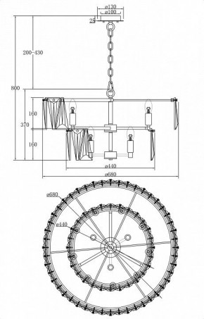 Подвесной светильник Maytoni Puntes MOD043PL-12CH в Белоярском - beloyarskiy.mebel24.online | фото 3