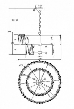 Подвесной светильник Maytoni Puntes MOD043PL-12G в Белоярском - beloyarskiy.mebel24.online | фото 5