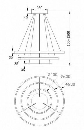 Подвесной светильник Maytoni Rim MOD058PL-L100W4K в Белоярском - beloyarskiy.mebel24.online | фото 6