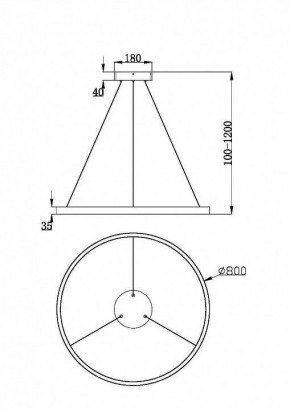 Подвесной светильник Maytoni Rim MOD058PL-L42BSK в Белоярском - beloyarskiy.mebel24.online | фото 2