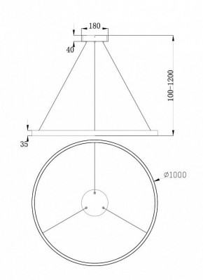 Подвесной светильник Maytoni Rim MOD058PL-L54BS4K в Белоярском - beloyarskiy.mebel24.online | фото 4