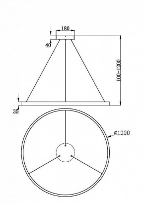 Подвесной светильник Maytoni Rim MOD058PL-L54BSK в Белоярском - beloyarskiy.mebel24.online | фото 3