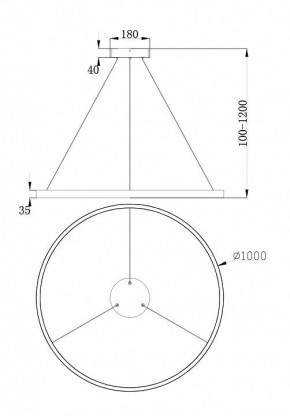 Подвесной светильник Maytoni Rim MOD058PL-L54W4K в Белоярском - beloyarskiy.mebel24.online | фото 4