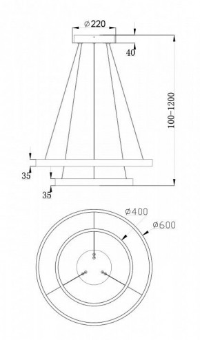Подвесной светильник Maytoni Rim MOD058PL-L55BS4K в Белоярском - beloyarskiy.mebel24.online | фото 7