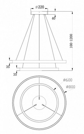 Подвесной светильник Maytoni Rim MOD058PL-L74BS4K в Белоярском - beloyarskiy.mebel24.online | фото 7