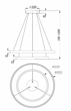 Подвесной светильник Maytoni Rim MOD058PL-L74W4K в Белоярском - beloyarskiy.mebel24.online | фото 6