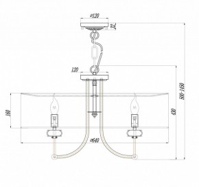 Подвесной светильник Maytoni Roma ARM006PL-08G в Белоярском - beloyarskiy.mebel24.online | фото 4