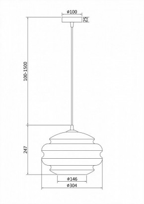 Подвесной светильник Maytoni Ruche P079PL-01AM в Белоярском - beloyarskiy.mebel24.online | фото 3