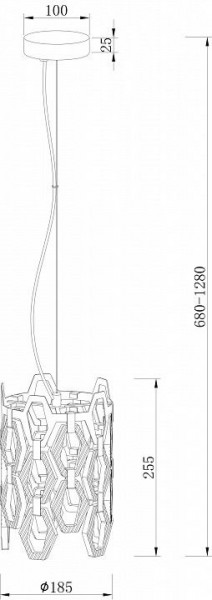 Подвесной светильник Maytoni Tissage MOD490PL-01G в Белоярском - beloyarskiy.mebel24.online | фото 4