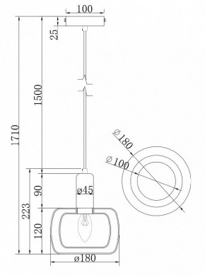 Подвесной светильник Maytoni Vision MOD411PL-01G в Белоярском - beloyarskiy.mebel24.online | фото 7