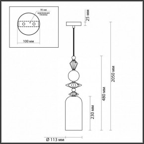 Подвесной светильник Odeon Light Bizet 4855/1 в Белоярском - beloyarskiy.mebel24.online | фото