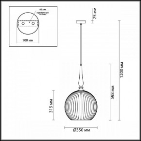 Подвесной светильник Odeon Light Runga 4765/1 в Белоярском - beloyarskiy.mebel24.online | фото 7