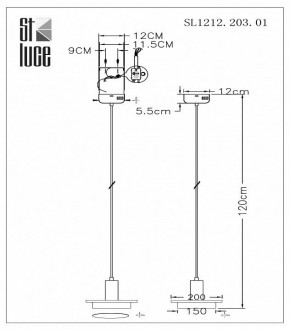 Подвесной светильник ST-Luce Oltarno SL1212.203.01 в Белоярском - beloyarskiy.mebel24.online | фото 4