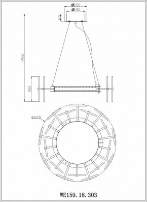 Подвесной светильник Wertmark Nicola WE159.18.303 в Белоярском - beloyarskiy.mebel24.online | фото 3