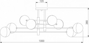 Потолочная люстра Eurosvet Nuvola 70129/8 латунь в Белоярском - beloyarskiy.mebel24.online | фото 3