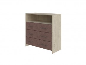 PROxSON Комод Varna (ЛДСП+ткань Бунратти/Tesla Брауни) 90x40 в Белоярском - beloyarskiy.mebel24.online | фото