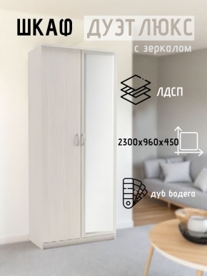 Шкаф 2-х створчатый Дуэт Люкс с зеркалом в Белоярском - beloyarskiy.mebel24.online | фото 5