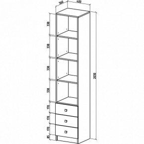 Шкаф для белья Бостон-3 в Белоярском - beloyarskiy.mebel24.online | фото 3