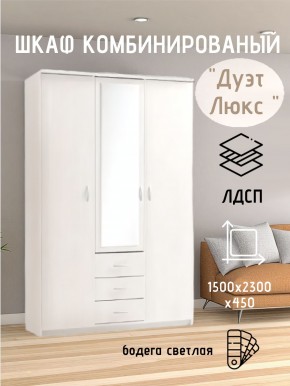Шкаф комбинированный Дуэт Люкс с зеркалом в Белоярском - beloyarskiy.mebel24.online | фото 7