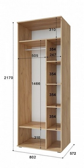 Шкаф комбинированный Эмилия ЭЛ-16К в Белоярском - beloyarskiy.mebel24.online | фото 2