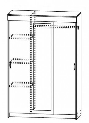 Шкаф-купе Бассо 1300 (Венге/Дуб белфорд) в Белоярском - beloyarskiy.mebel24.online | фото 2