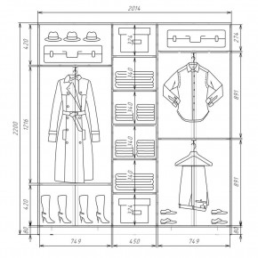 Шкаф-купе ХИТ 22-4-20-222 (420) в Белоярском - beloyarskiy.mebel24.online | фото 2