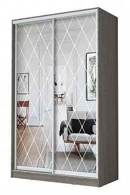 Шкаф-купе ХИТ 24-4-12/2-66 РОМБ БОЛЬШОЙ в Белоярском - beloyarskiy.mebel24.online | фото