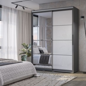 Шкаф-купе Крафт-6 1.6 м ШКК-06 (графит) в Белоярском - beloyarskiy.mebel24.online | фото