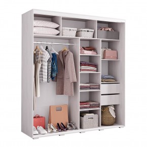 Шкаф-купе Крафт-6 1.6 м ШКК-06 (ясень белый) в Белоярском - beloyarskiy.mebel24.online | фото 2