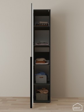 Шкаф Linnea MHR-1-2 2050х400х510 (Графит-М 11.1.25) в Белоярском - beloyarskiy.mebel24.online | фото 4