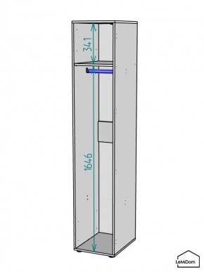 Шкаф Linnea MHR-1 2050х400х510 (Белый-М 11.1.2) в Белоярском - beloyarskiy.mebel24.online | фото 3