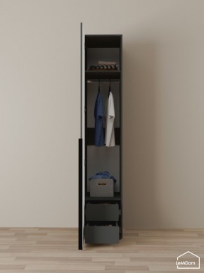 Шкаф Linnea MHR-1-3 2050х400х510 (Графит-М 11.1.25) в Белоярском - beloyarskiy.mebel24.online | фото 3