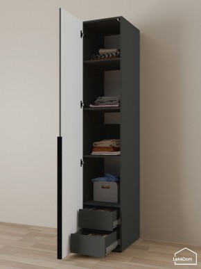 Шкаф Linnea MHR-1-4 2050х400х510 (Графит-М 11.1.25) в Белоярском - beloyarskiy.mebel24.online | фото 6