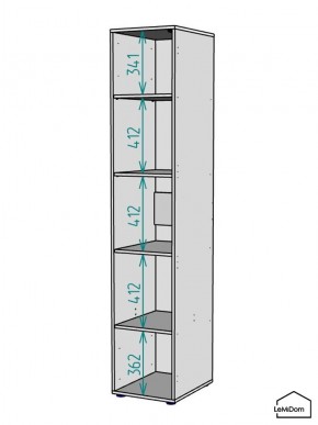 Шкаф Linnea MHR-1PO-2 2050х400х510 (Белый-М 11.1.2) в Белоярском - beloyarskiy.mebel24.online | фото 3