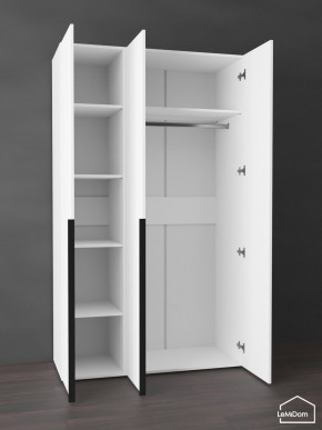 Шкаф Linnea MHR-3-1 2050х1200х510 (Белый-М 11.1.1) в Белоярском - beloyarskiy.mebel24.online | фото 4