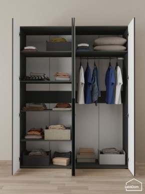 Шкаф Linnea MHR-4-1 2050х1600х510 (Графит-М 11.1.25) в Белоярском - beloyarskiy.mebel24.online | фото 4