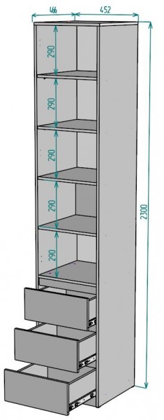 Шкаф Мальта H159 в Белоярском - beloyarskiy.mebel24.online | фото 2